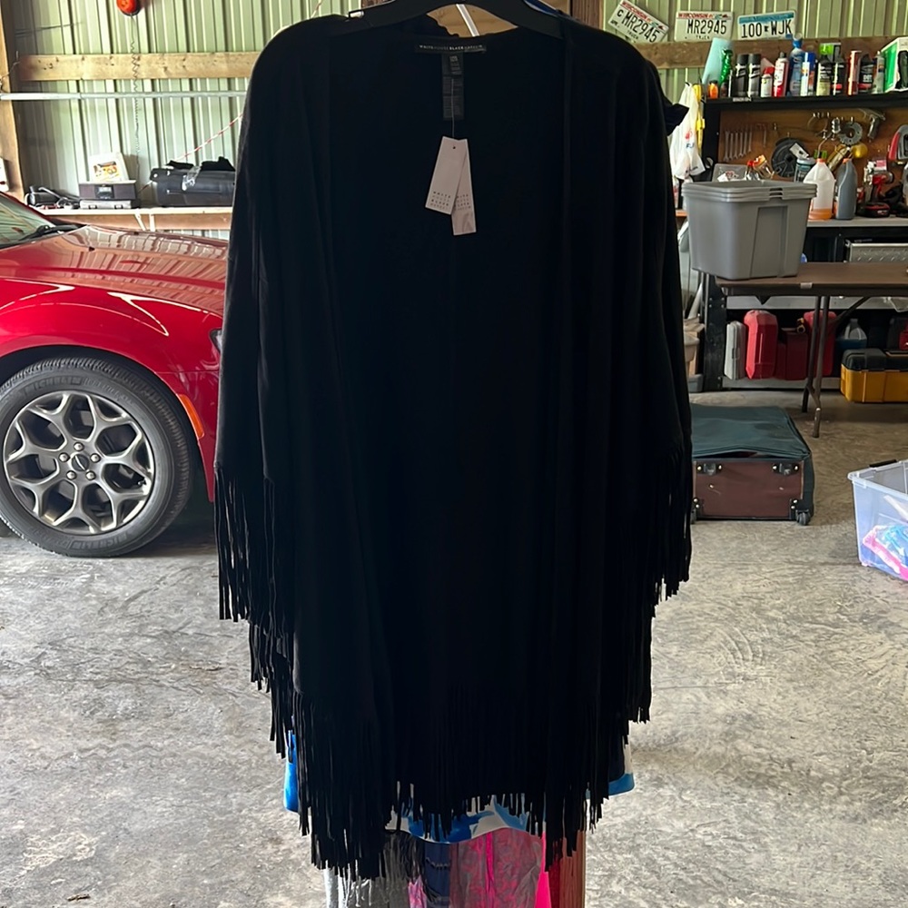 Super soft shawl with fringe